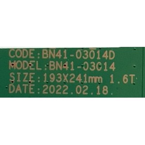 MAIN PARA SMART TV SAMSUNG / NUMERO DE PARTE BN94-17625K / BN41-03014D / BN9417625K / 17625K / BN97-19680Q / PANEL CY-TB050HMAV1H / DISPLAY BN96-52426A / BN9652426A / T500QVN04.5 / MODELO QN50Q80BAFXZA AA01